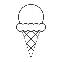 Fototapeta na wymiar flat design ice cream cone icon vector illustration