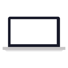 flat design laptop frontview icon vector illustration