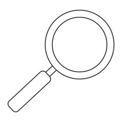 flat design magnifying glass icon vector illustration