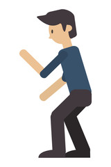 flat design businessman moving icon vector illustration