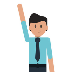 flat design businessman pictogram icon vector illustration