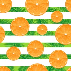 Orange striped background. Seamless illustration. Summer mood