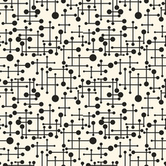 Seamless lines and dots pattern