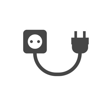 Plug socket and cord, Wire, socket and electric plug 
