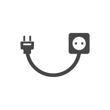 Plug socket and cord, Wire, socket and electric plug 