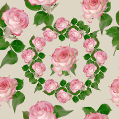 seamless roses pattern vector