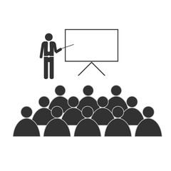 training with people icon illustration on white