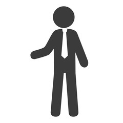 Businessman silhouette in black and white colors, vector illustration graphic.
