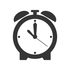 Time and clock isolated flat icon, vector illustration graphic.