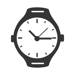 Time and clock isolated flat icon, vector illustration graphic.