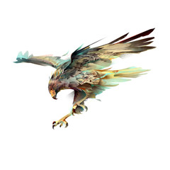 Naklejka premium eagle attacking