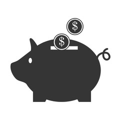 Money and investment isolated flat icon, vector illustration graphic.