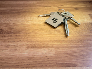 House Key on wood table, Color filter