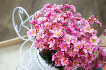 Flowers for the wedding ceremony. Beautiful decoration