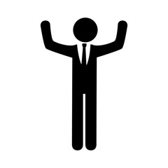 Businessman isolated flat icon, vector illustration graphic.