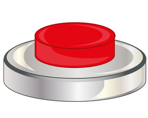 Red button on white