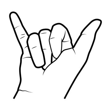 Hand simbolizing a gesture, isolated flat icon vector illustration.