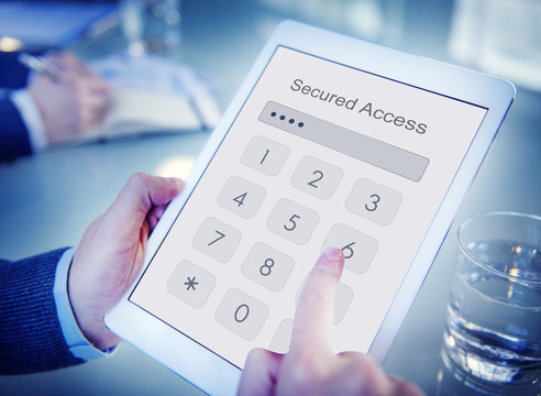 Log In Secured Access Verify Identity Password Concept