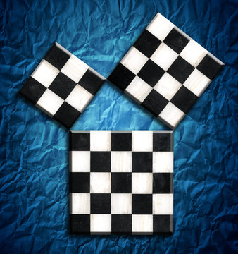 The Pythagorean theorem on a vintage blue background