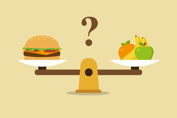 Healthy eating balanced diet concept