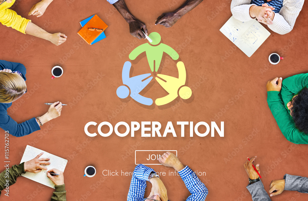 Wall mural Cooperation Alliance Collaboration Connection Concept - Wall murals