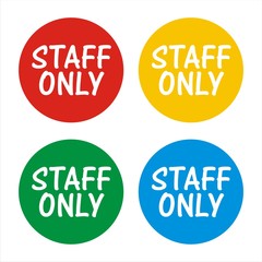 Staff Only Vector Design
