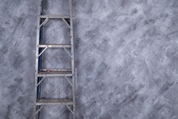 Aluminium stair over concrete wall (Loft style)