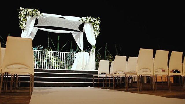 Jewish traditions wedding ceremony. Wedding canopy (chuppah or huppah)..A Jewish wedding takes place under a huppah, which symbolizes the new Jewish home being created by the marriage.