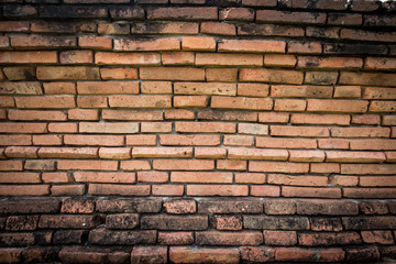 Red brick wall background