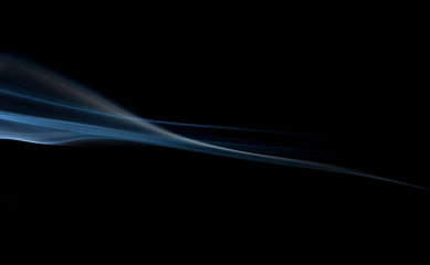 White smoke on black background