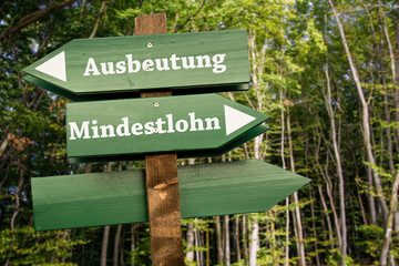 Schild 99 - Mindestlohn
