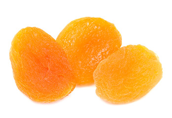 dried apricots on a white background