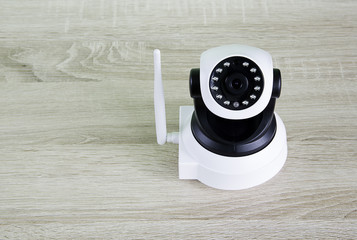 Wireless CCTV with infrared for security.