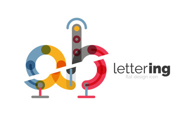 Linear business logo letter