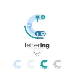 Linear business logo letter