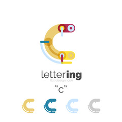 Letter logo line concept