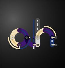 Fototapeta premium Colorful funny cartoon letter icon