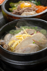 Ginseng Chicken Soup, Korean favorite hot bowl menu