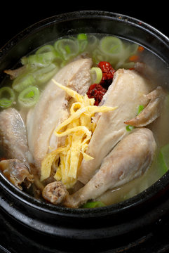 Ginseng Chicken Soup, Korean favorite hot bowl menu