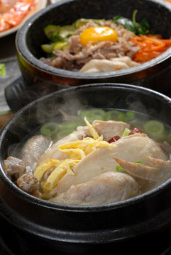 Ginseng Chicken Soup, Korean favorite hot bowl menu