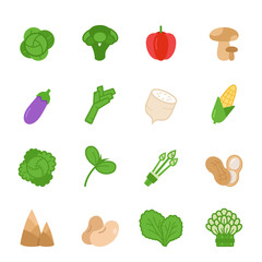 Color icon set - vegetable