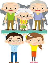 若者が高齢者を支える