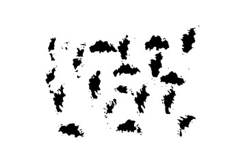 Vector figured brush strokes.