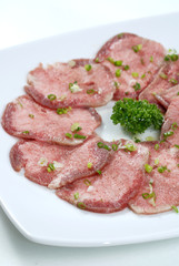 sliced beef tongue, Korean barbecue