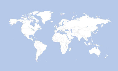 Карта мира с границами стран