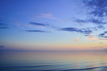 Afterglow by the sea