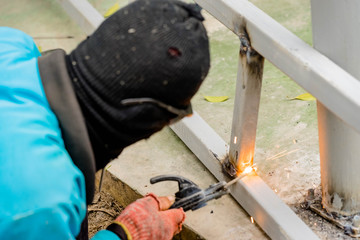 Welder working