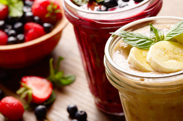 Blueberry and banana smoothie