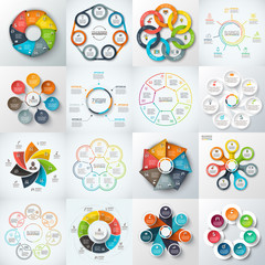 Big set of vector elements for infographic.