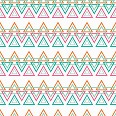 Ethnic boho seamless pattern with geometric figures. Print. Repeating background. Cloth design, wallpaper.